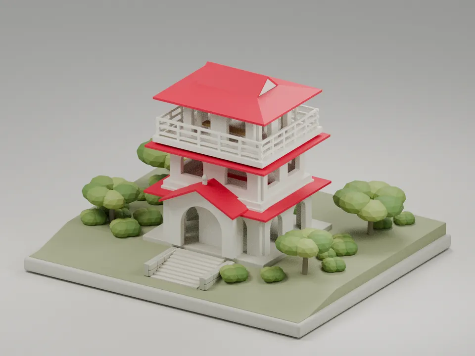 竜宮城展望台 のミニチュア
