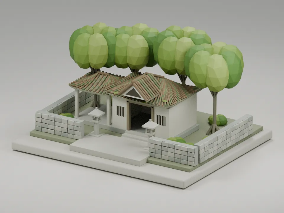 漲水御嶽 のミニチュア